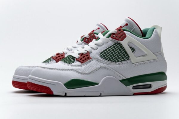 AQ3816-063 Air Jordan 4 Retro White Green Red - Image 6