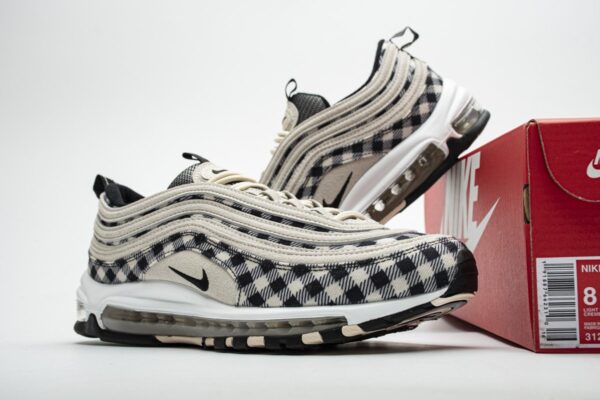 312834-201 Nike Air Max 97 Premium Plaid Light Cream - Image 2