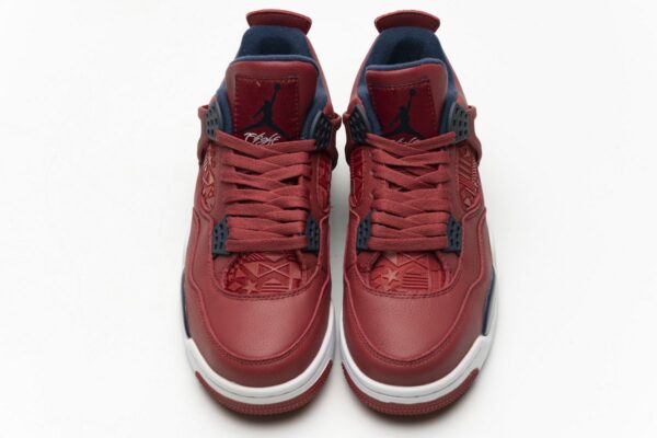 CI1184-617 Air Jordan 4 Retro FIBA Gym Red - Image 4
