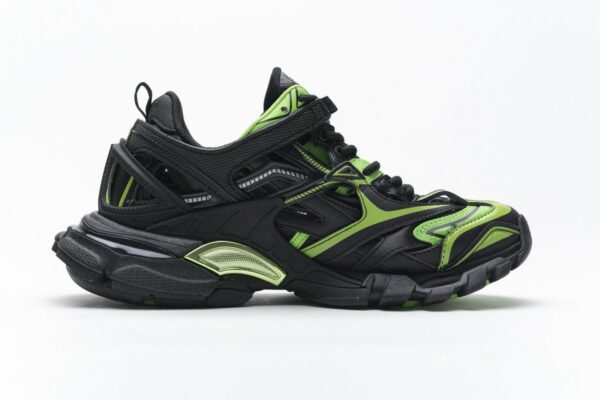 568615 W2GN1 1012 Blenciaga Track 2 Sneaker Black Green - Image 9
