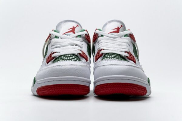 AQ3816-063 Air Jordan 4 Retro White Green Red - Image 5