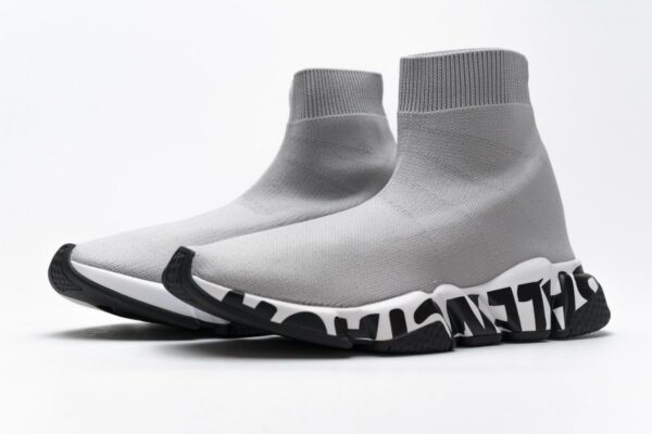 Balenciaga Stretch Mesh High Top Sneaker Grey - Image 6