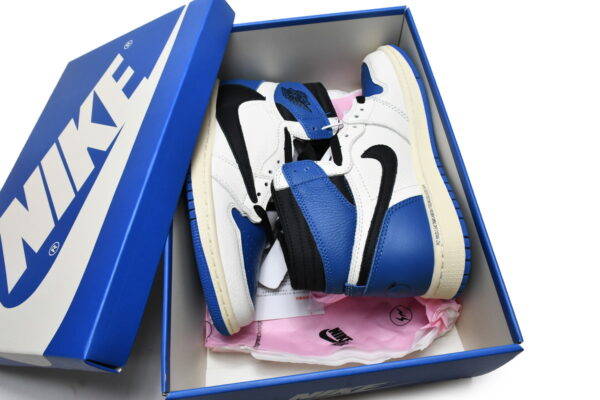 DH3227-105 Fragment x Travis Scott x Air Jordan 1 High OG Military - Image 4