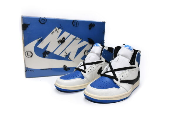 DH3227-105 Fragment x Travis Scott x Air Jordan 1 High OG Military - Image 3