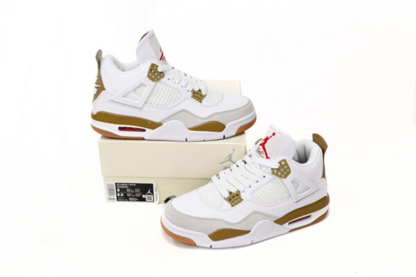 Nike SB x Air Jordan 4 White Brown - Image 2